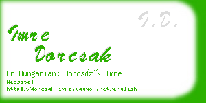 imre dorcsak business card